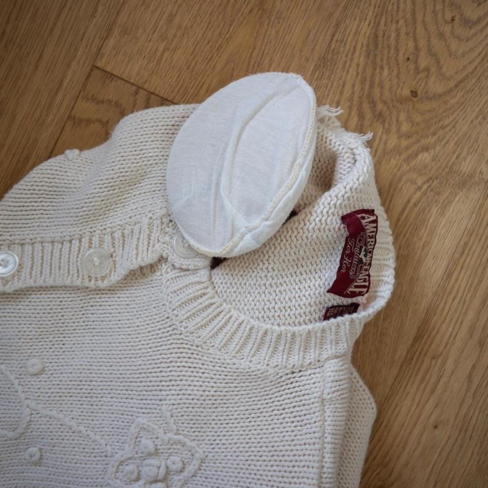 Vintage American Eagle Knit Cottagecore Cardigan Sweater Size Medium - Picture 8 of 8